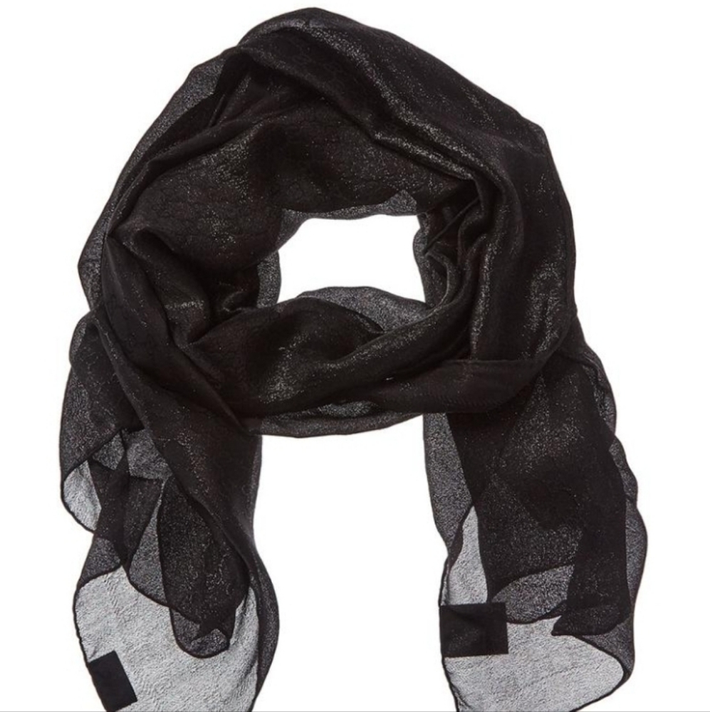 Authentic GUCCI Lame GG silk blend Jacquard scarf Wrap
